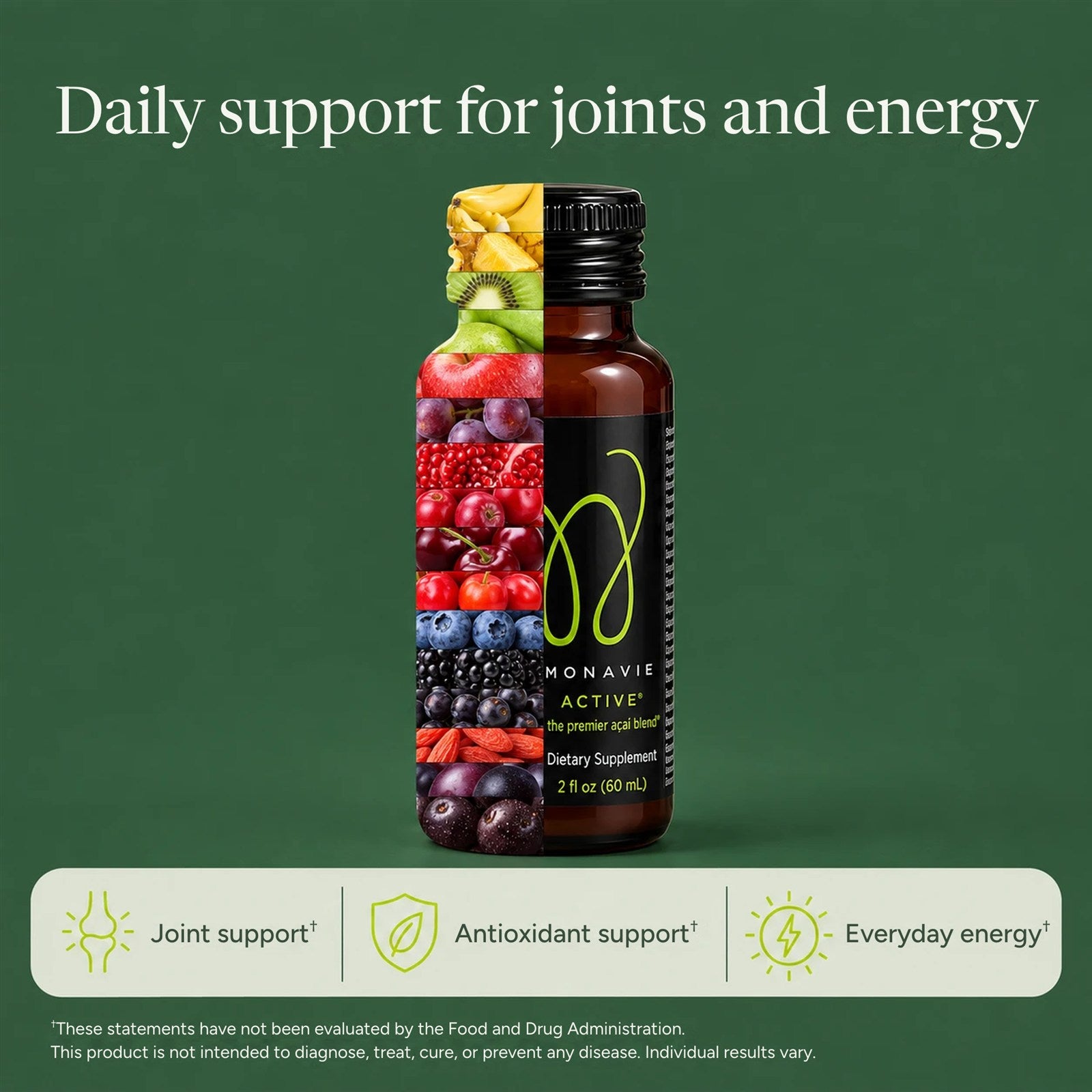 Daily support for joints and energy, MonaVie Active 2 oz shot