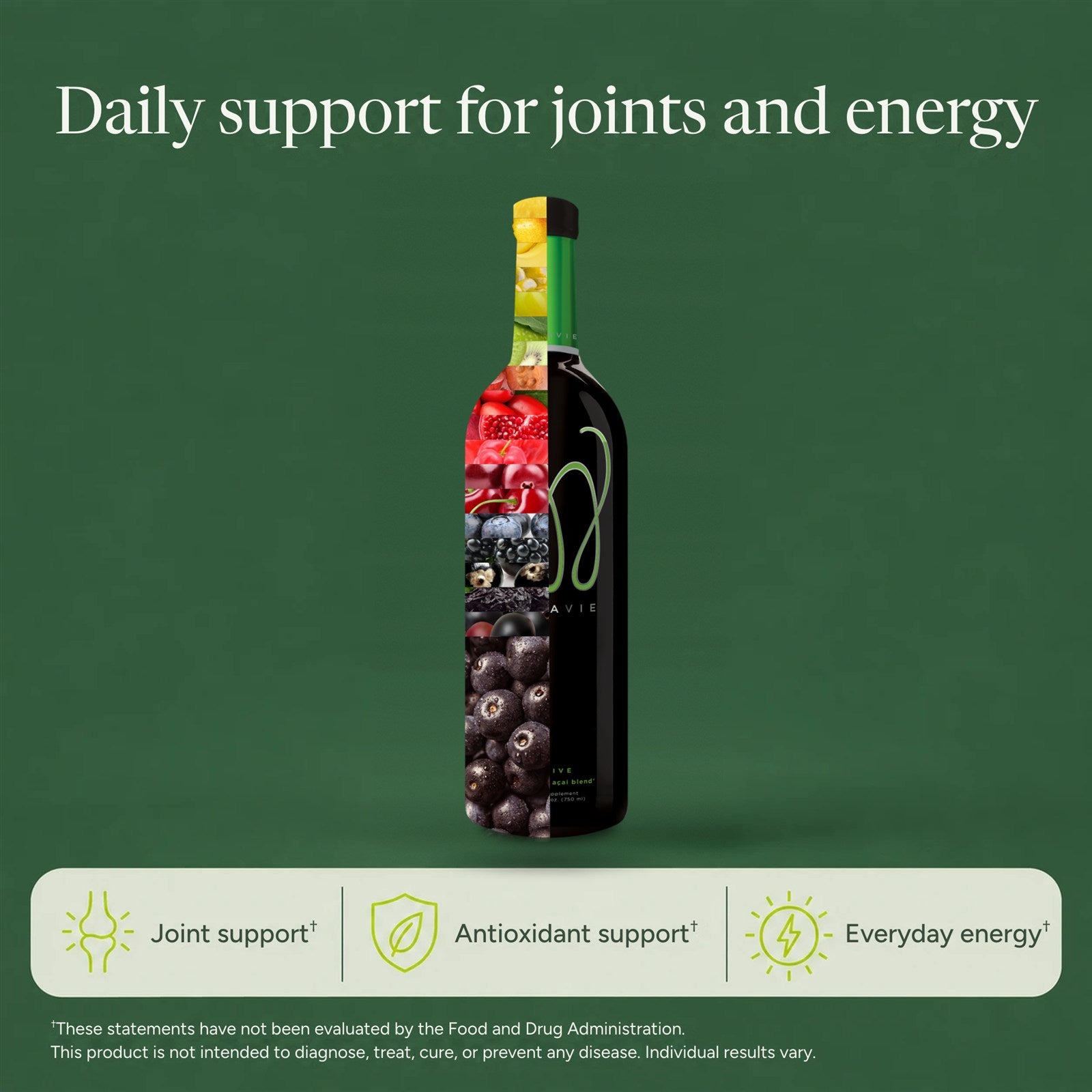Daily support for joints and energy, MonaVie Active 25 oz bottle